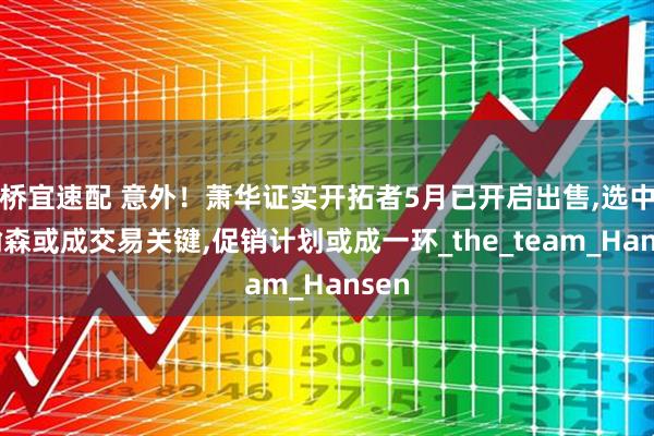 桥宜速配 意外!萧华证实开拓者5月已开启出售,选中杨瀚森或成交易关键,促销计划或成一环_the_team_Hansen